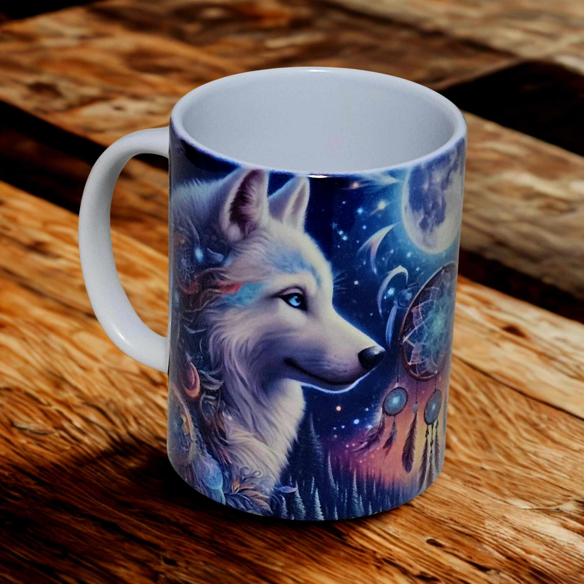 Mystical wolf 15oz coffee mug new novelty cup