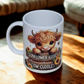 Highland cow sunflower kisses 15oz coffee mug new novelty cup