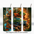 Truck fishing hunting 20oz stainless steel insulated tumbler drinkware