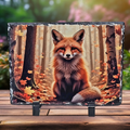 Slate autumn fox picture home decor new wildlife photo