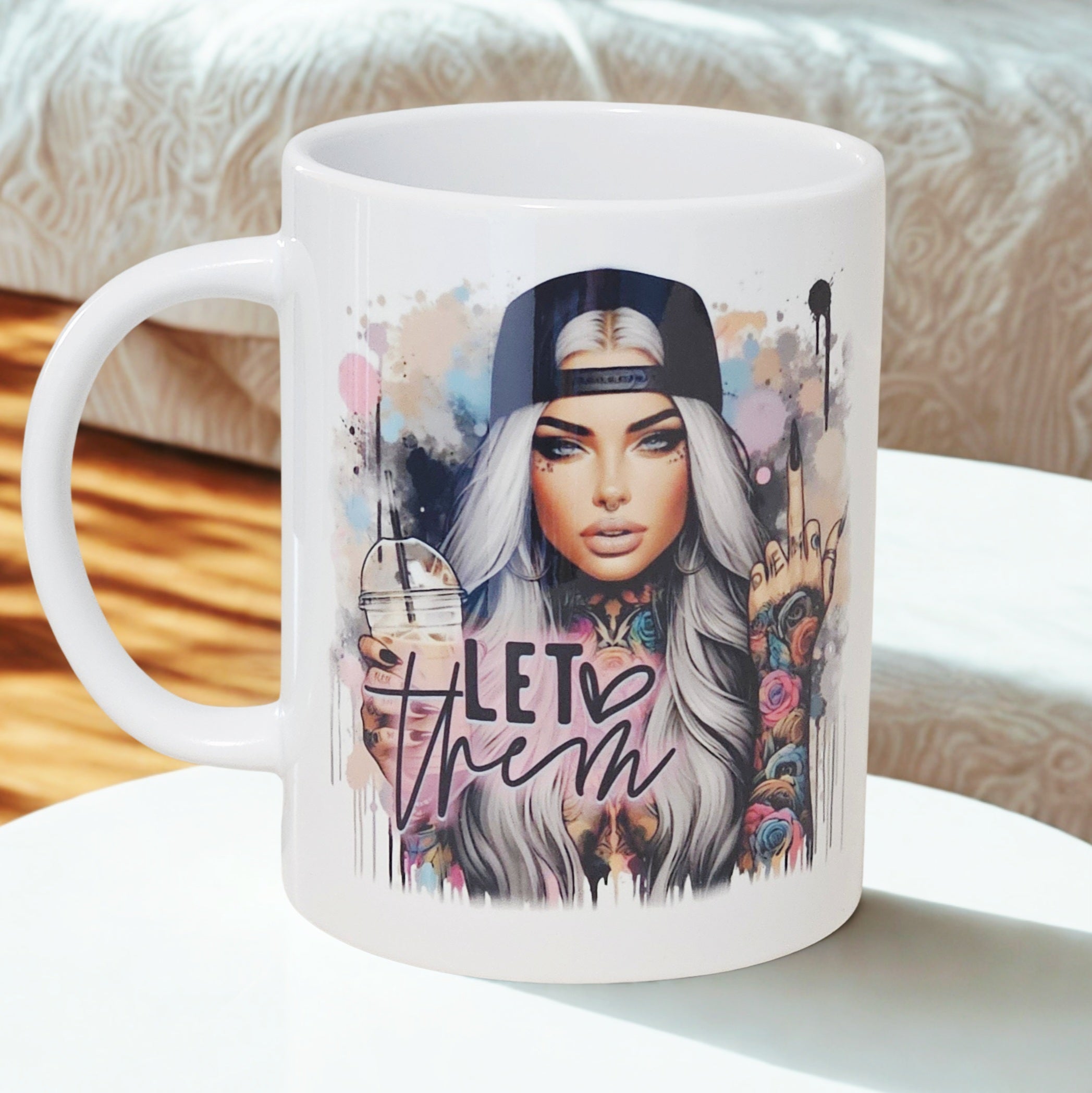 Let Them 15oz coffee mug new novelty cup