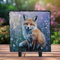 Slate wildflower fox picture home decor new