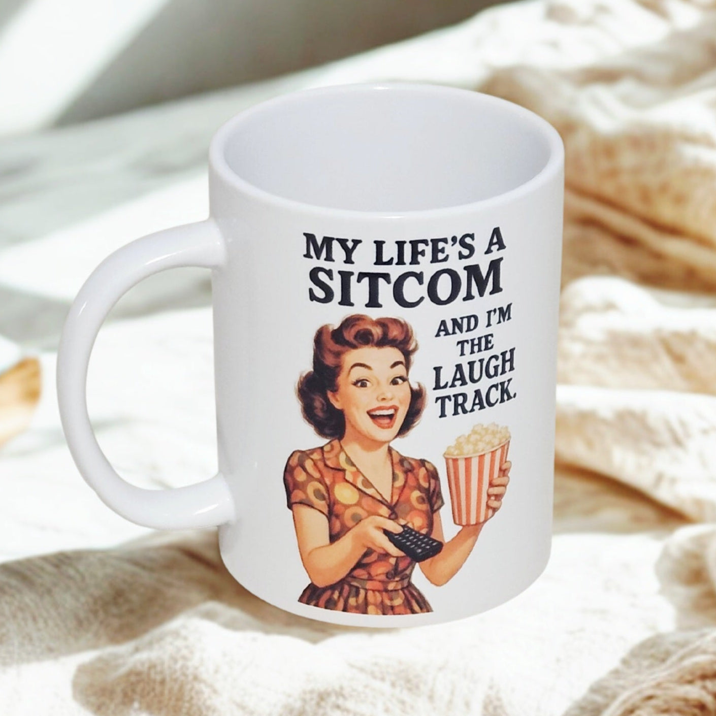 Sarcastic retro girl 15oz coffee mug new