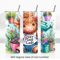 Highland cow crazy plant lady 20oz stainless steel insulated tumbler drinkware