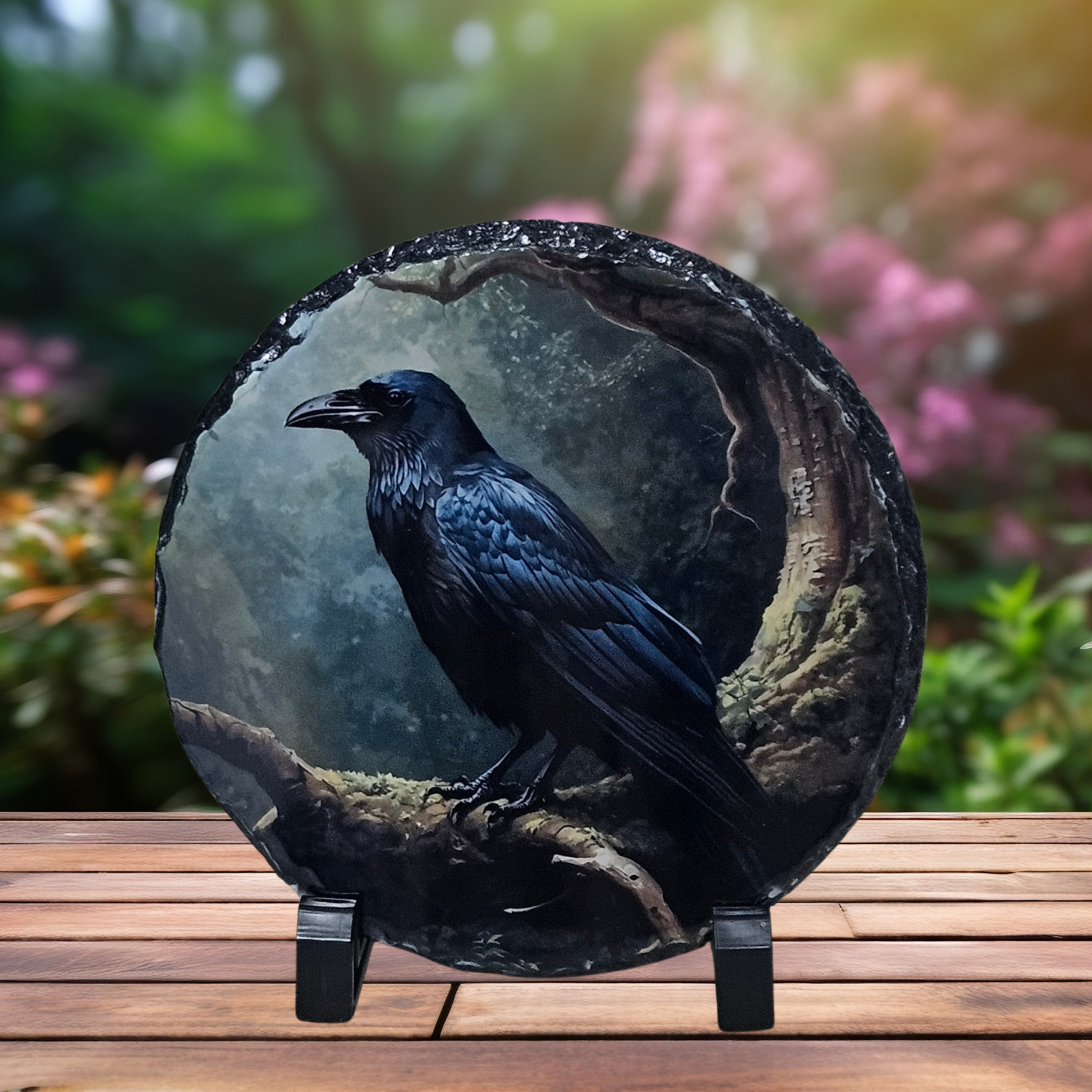 Slate raven moon picture home decor