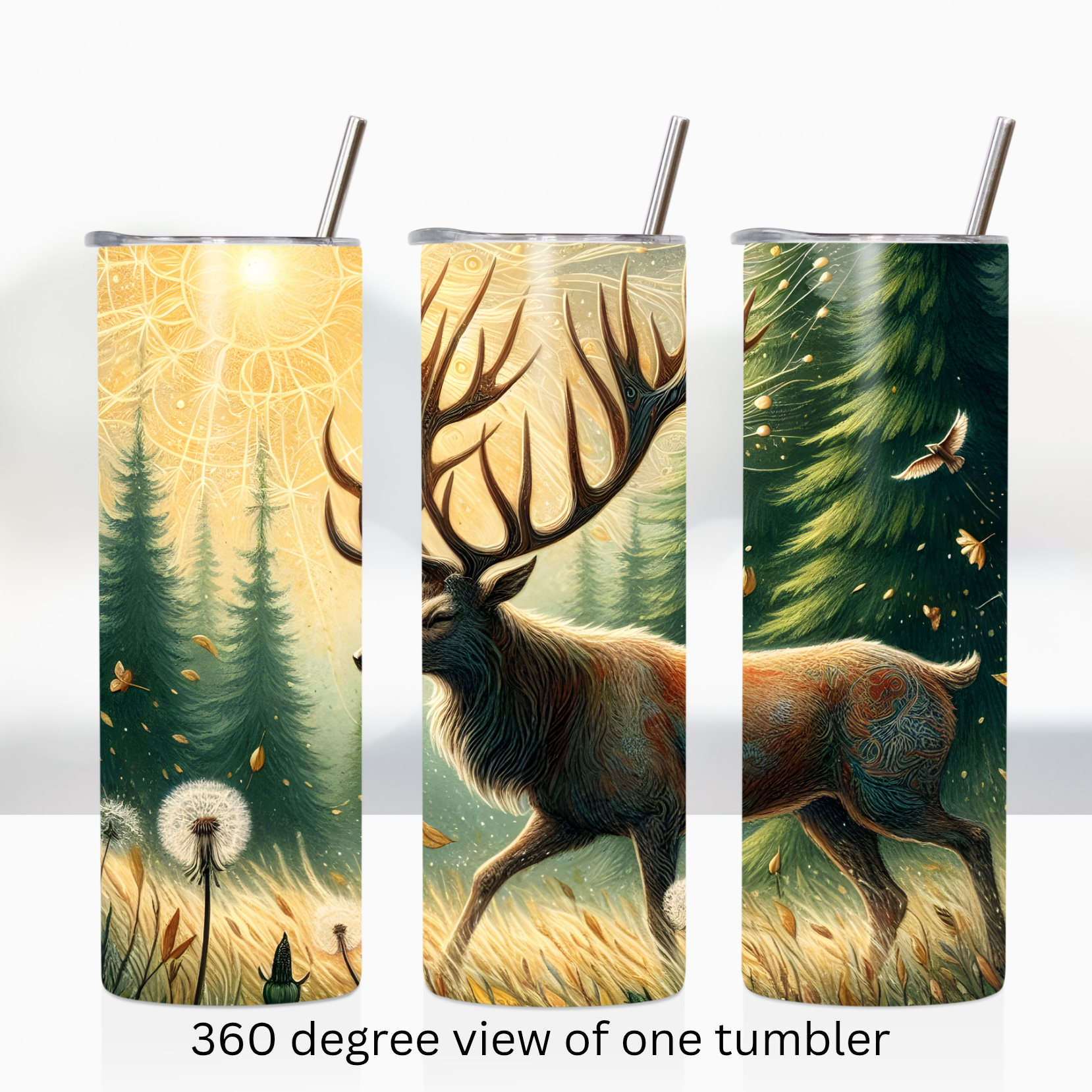 Forest elk 20oz stainless steel insulated tumbler drinkware