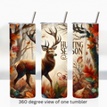Autumn forest hunting season deer buck 20oz stainless steel insulated tumbler drinkware