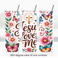Jesus 20oz stainless steel insulated tumbler drinkware religious Christianity quote