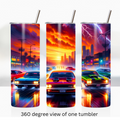 Classic muscle car 20oz stainless steel insulated tumbler drinkware