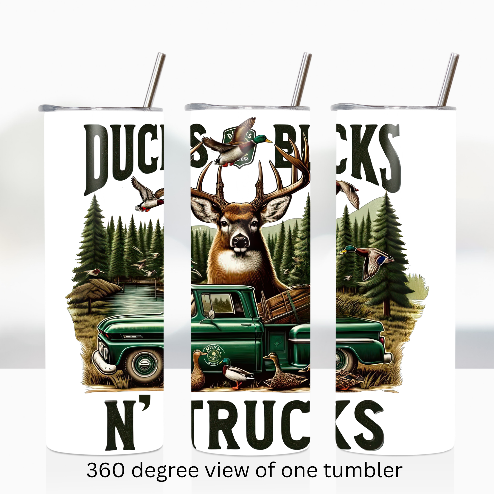 Ducks bucks trucks  20oz stainless steel insulated tumbler drinkware