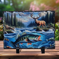 Slate wildlife deer fish picture home decor new