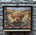Highland cow spring decor 8x10 inch print wall art home decor