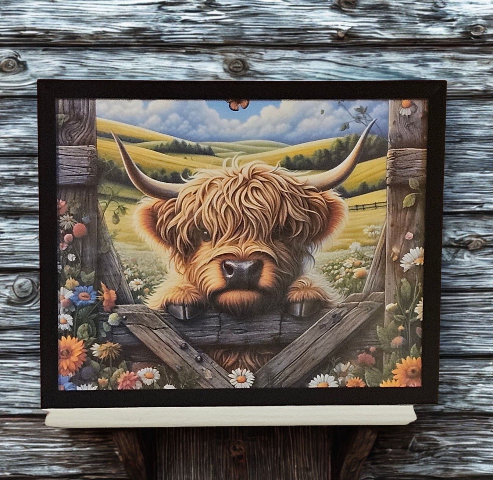 Highland cow spring decor 8x10 inch print wall art home decor