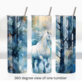 Watercolor horse 20oz stainless steel insulated tumbler drinkware travel cup water bottle