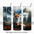 Autumn forest fox 20oz stainless steel insulated tumbler drinkware