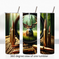 Hunting deer 20oz stainless steel insulated tumbler drinkware