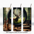 Hunting elk 20oz stainless steel insulated tumbler drinkware
