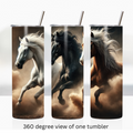 Wild horses 20oz stainless steel insulated tumbler drinkware travel cup water bottle