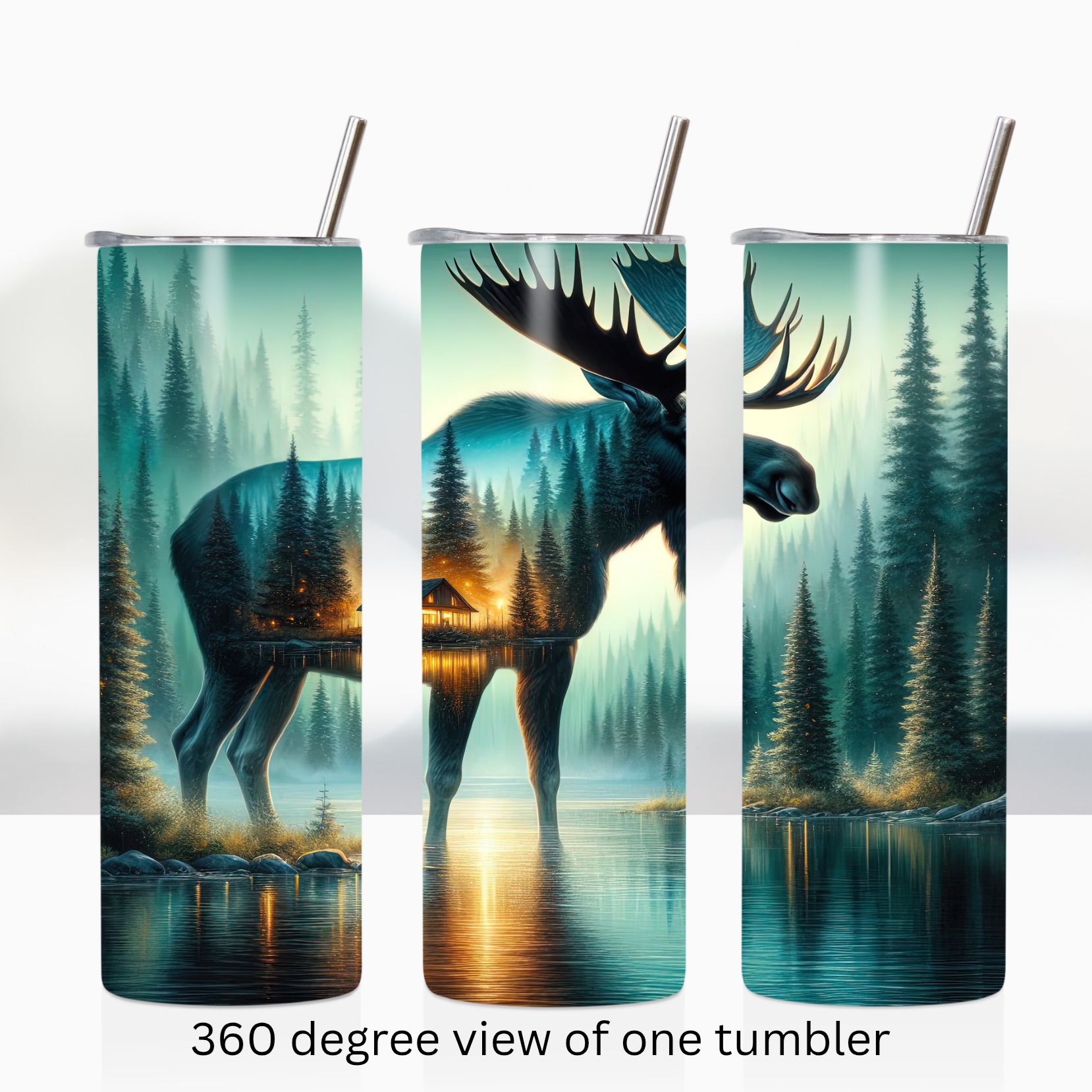 Mountain moose 20oz stainless steel insulated tumbler drinkware