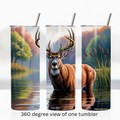 Buck deer 20oz stainless steel insulated tumbler drinkware