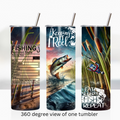 Fishing nutrition facts 20oz stainless steel insulated tumbler drinkware