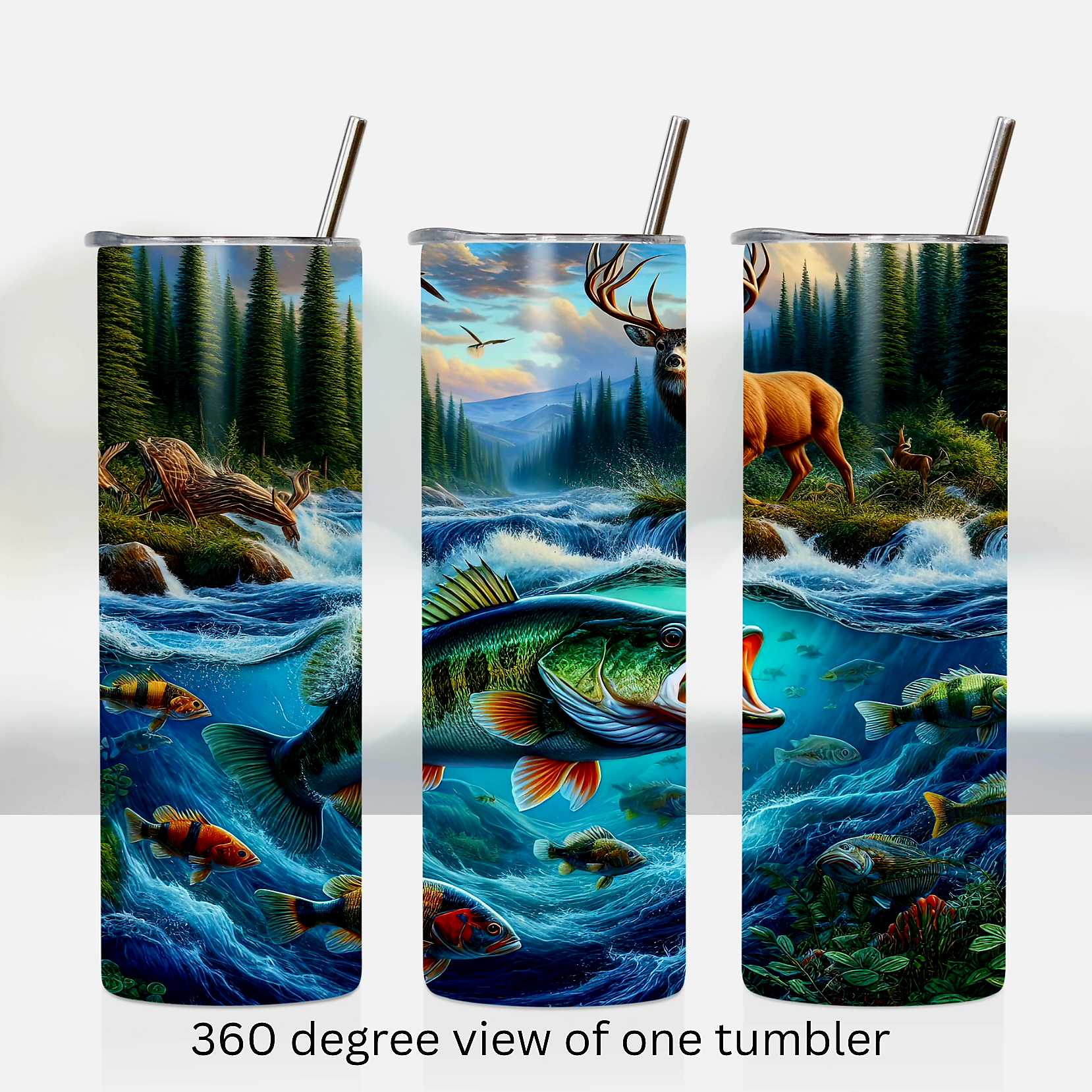 Wilderness fishing 20oz stainless steel insulated tumbler drinkware
