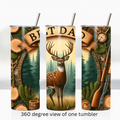 Best Dad deer hunting 20oz stainless steel insulated tumbler drinkware