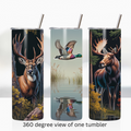 Mallard deer moose 20oz stainless steel insulated tumbler drinkware