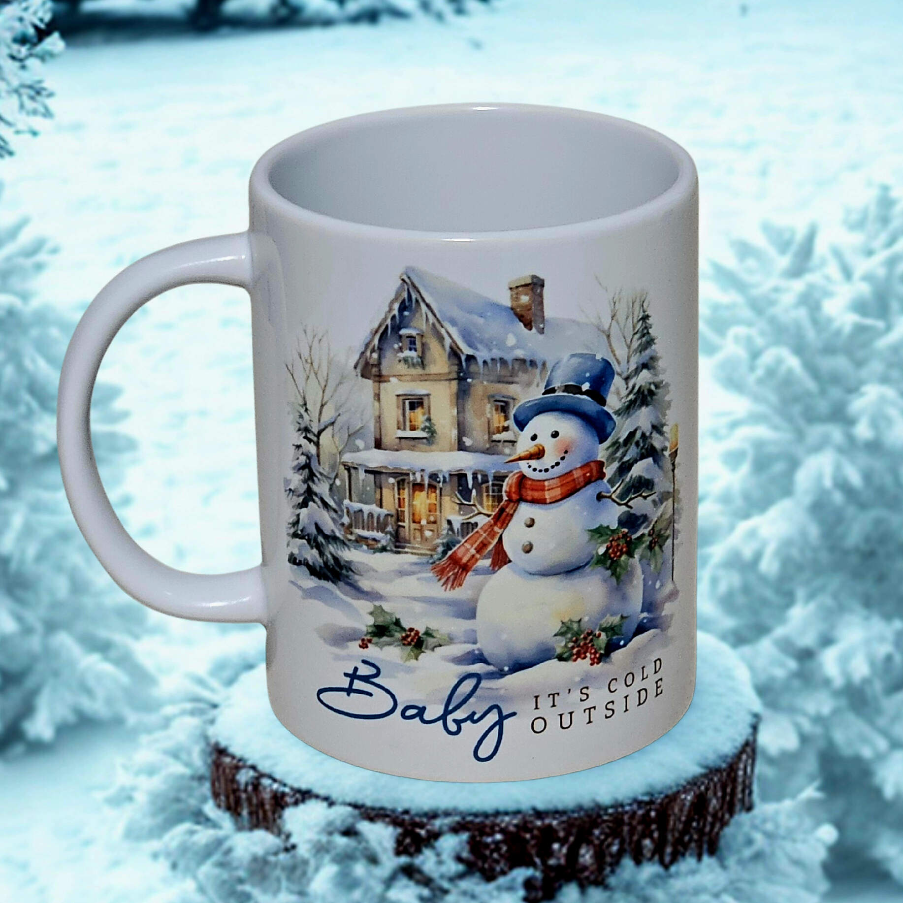 Baby it's cold outside 15oz coffee mug new novelty cup