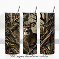 Hunting deer camouflage 20oz stainless steel insulated tumbler drinkware