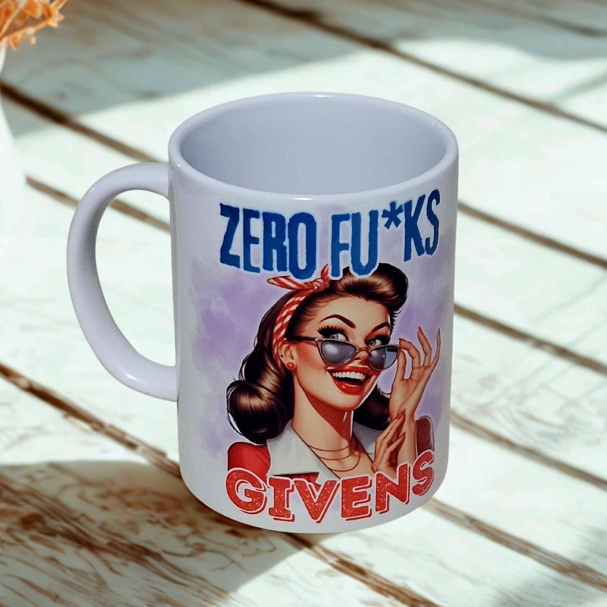Sarcastic retro girl 15oz coffee mug new