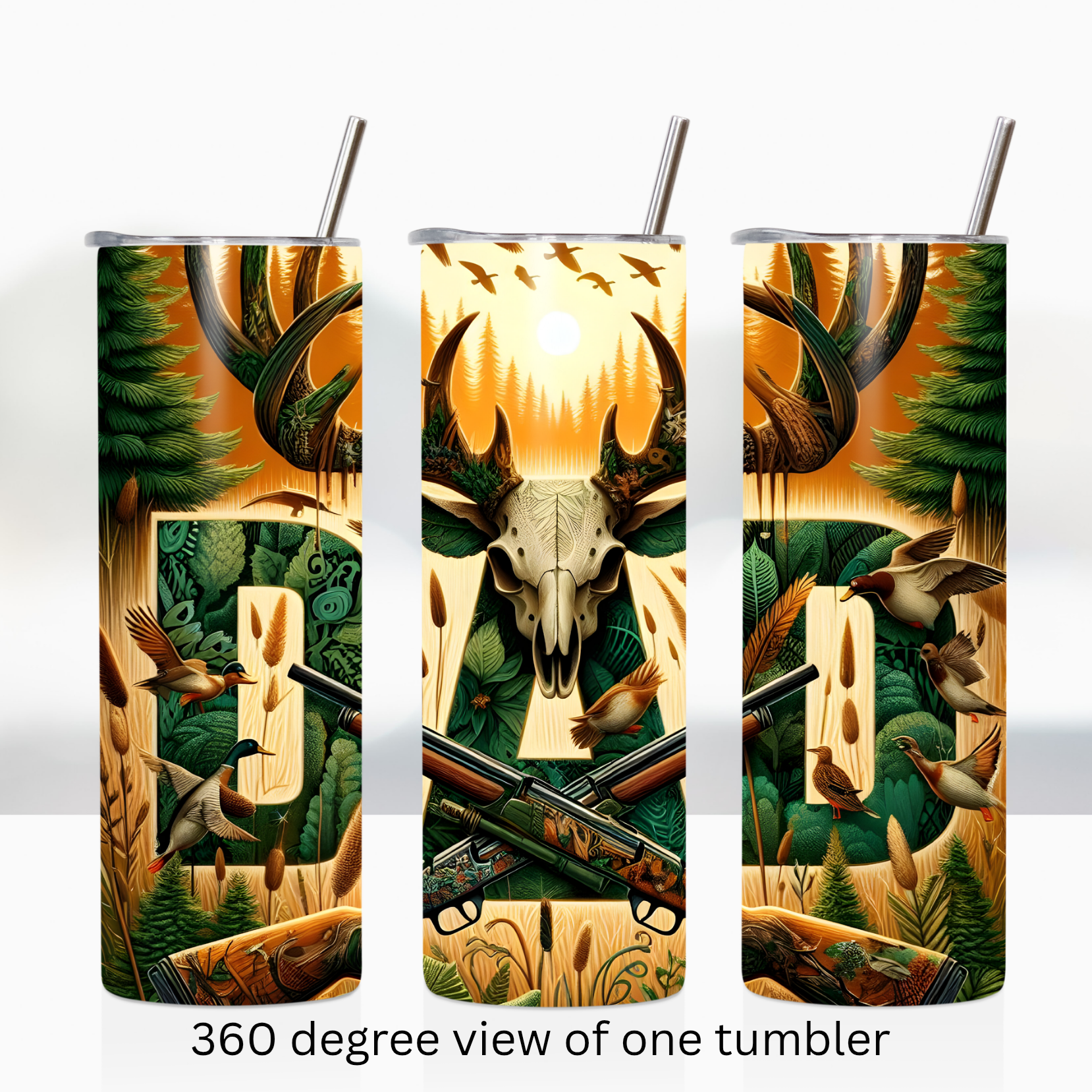 Dad hunting 20oz stainless steel insulated tumbler drinkware