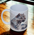 Watercolor leopard 15oz coffee mug new novelty cup wildlife