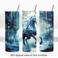 Watercolor horse 20oz stainless steel insulated tumbler drinkware travel cup water bottle