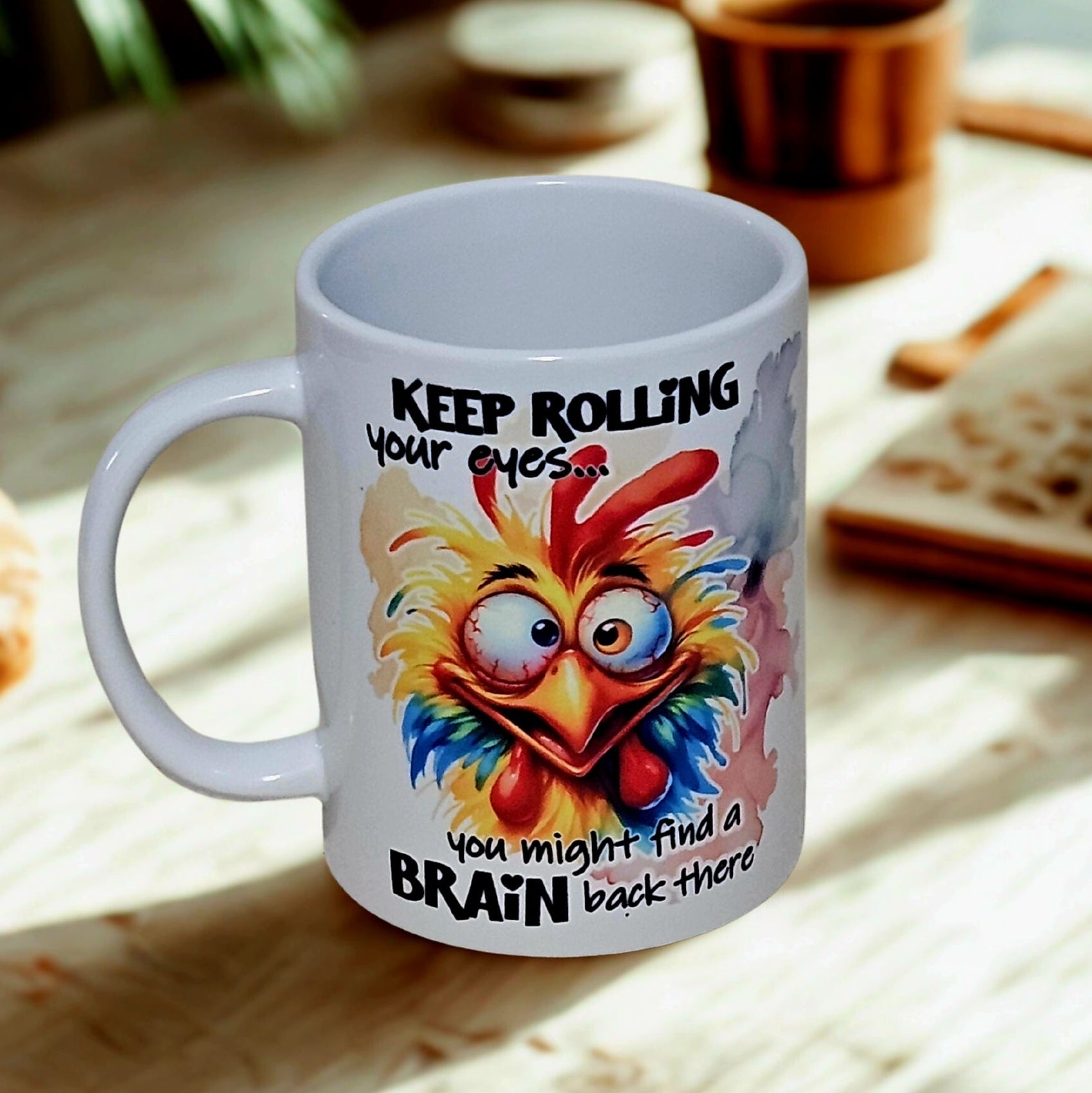 Sarcastic rooster chicken 15 oz coffee mug new novelty cup