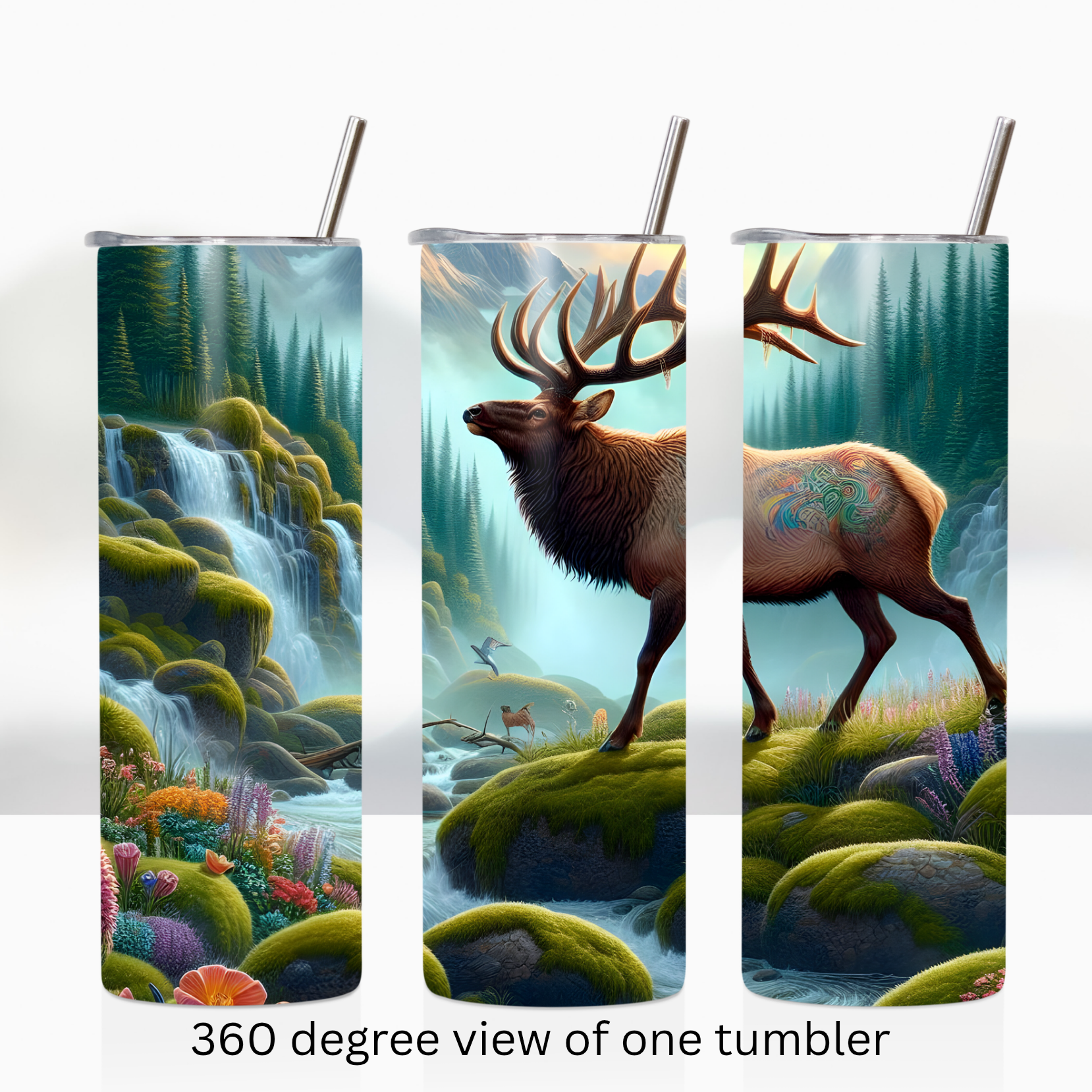 Majestic elk 20oz stainless steel insulated tumbler drinkware