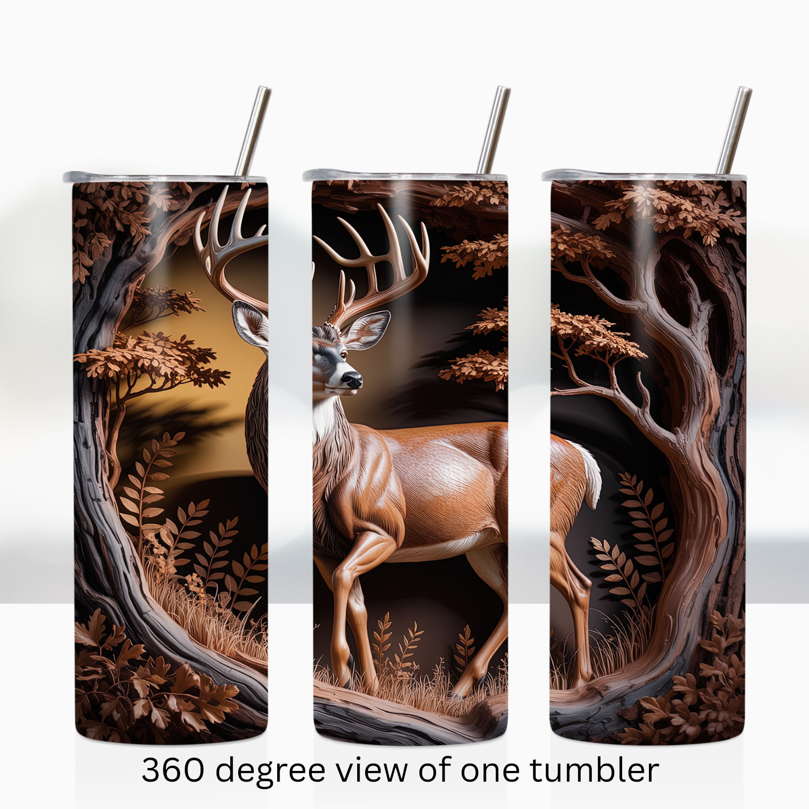 Forest elk 20oz stainless steel insulated tumbler drinkware