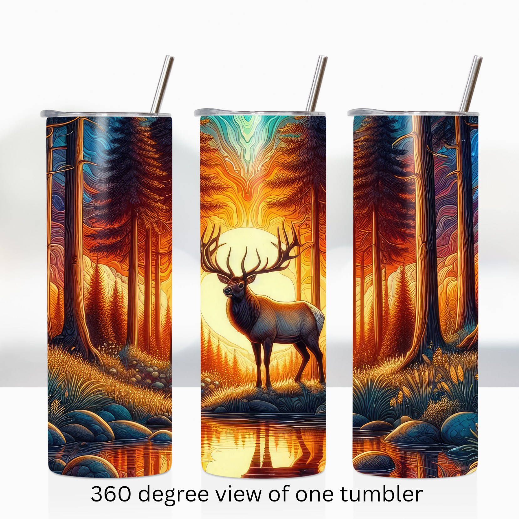 Majestic elk 20oz stainless steel insulated tumbler drinkware